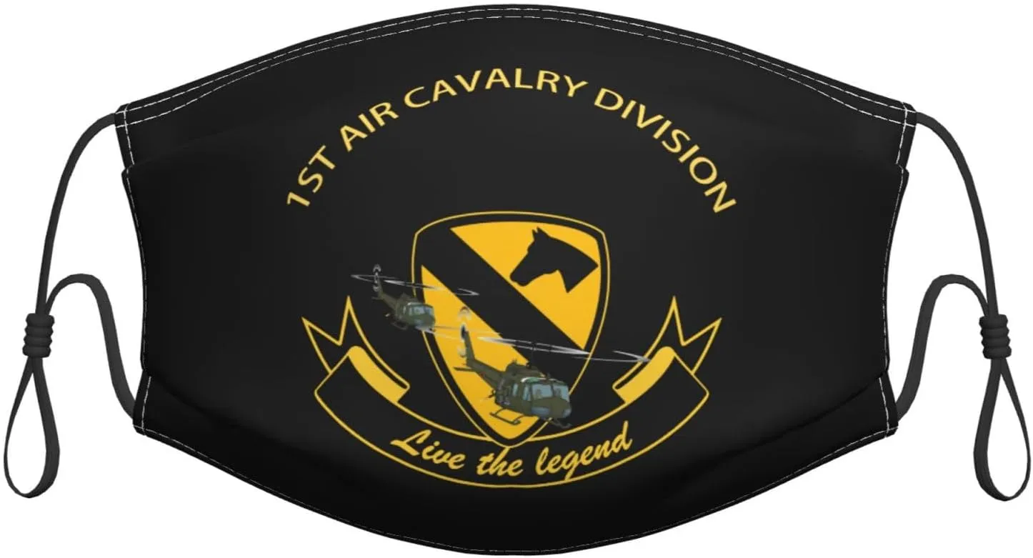 1st Air Cavalry Division Air Cav Premium Masks Breathe Easy Stay Black