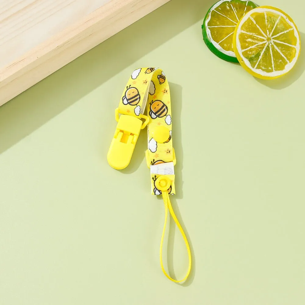 Adjustable Pacifier Clip with Braided Cord and Secure Clasp - Prevents Dropping