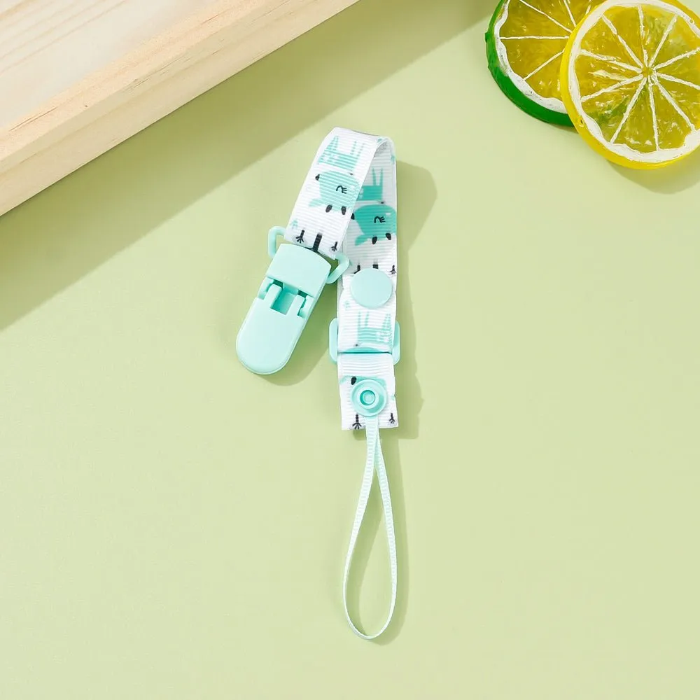Adjustable Pacifier Clip with Braided Cord and Secure Clasp - Prevents Dropping