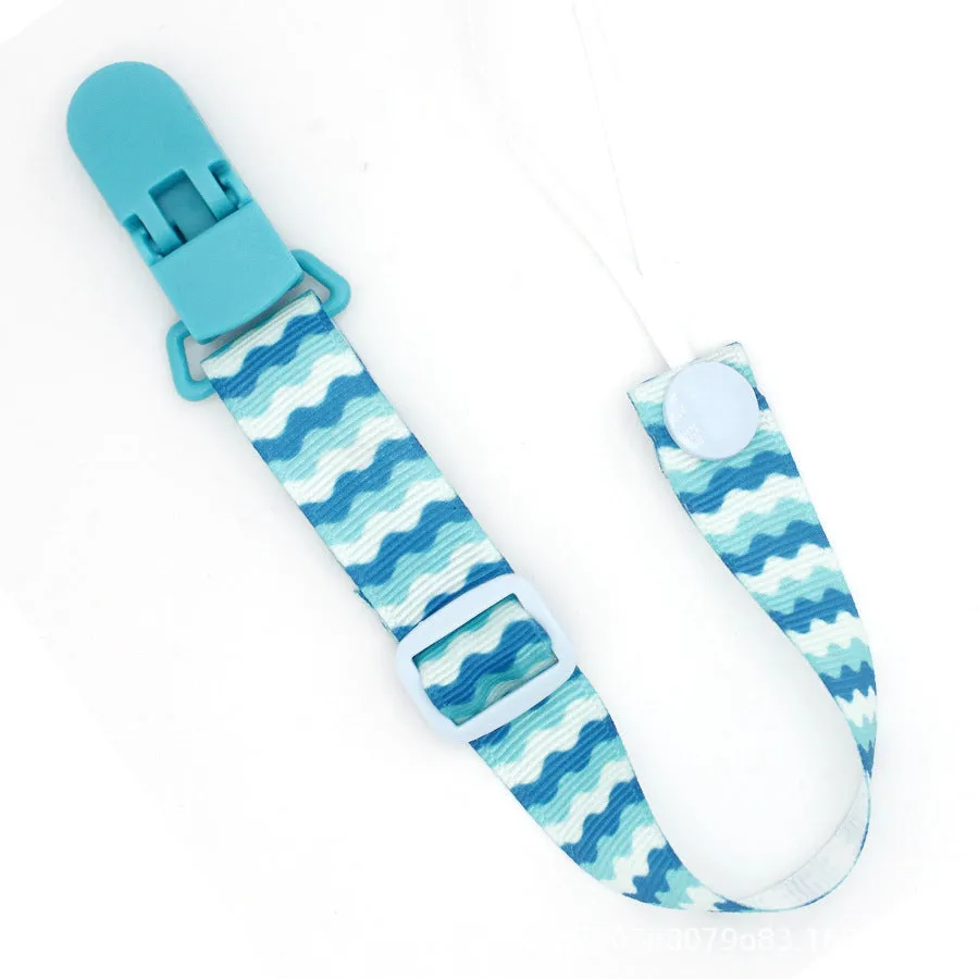 Adjustable Pacifier Clip with Braided Cord and Secure Clasp - Prevents Dropping