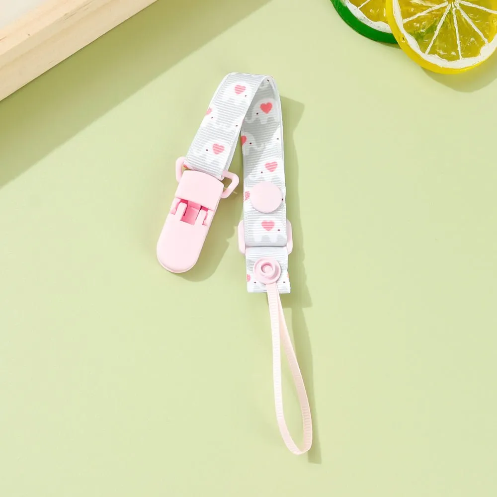 Adjustable Pacifier Clip with Braided Cord and Secure Clasp - Prevents Dropping