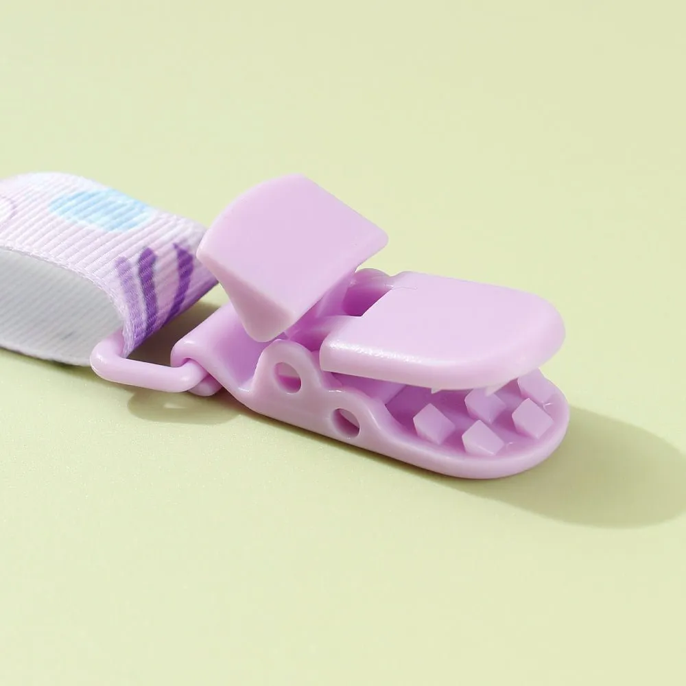 Adjustable Pacifier Clip with Braided Cord and Secure Clasp - Prevents Dropping
