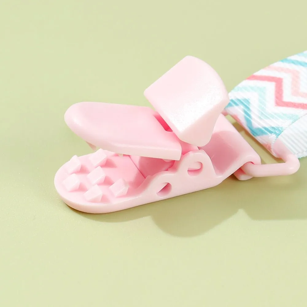 Adjustable Pacifier Clip with Braided Cord and Secure Clasp - Prevents Dropping