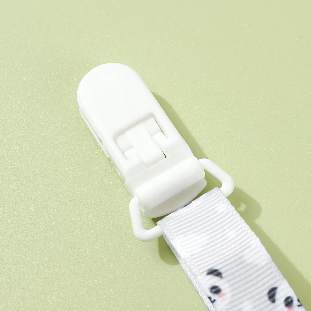 Adjustable Pacifier Clip with Braided Cord and Secure Clasp - Prevents Dropping