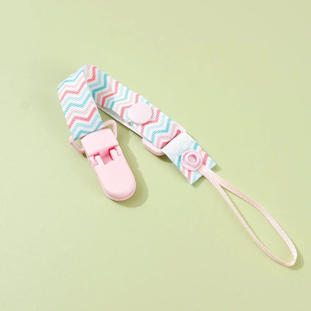 Adjustable Pacifier Clip with Braided Cord and Secure Clasp - Prevents Dropping