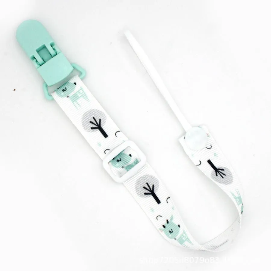 Adjustable Pacifier Clip with Braided Cord and Secure Clasp - Prevents Dropping