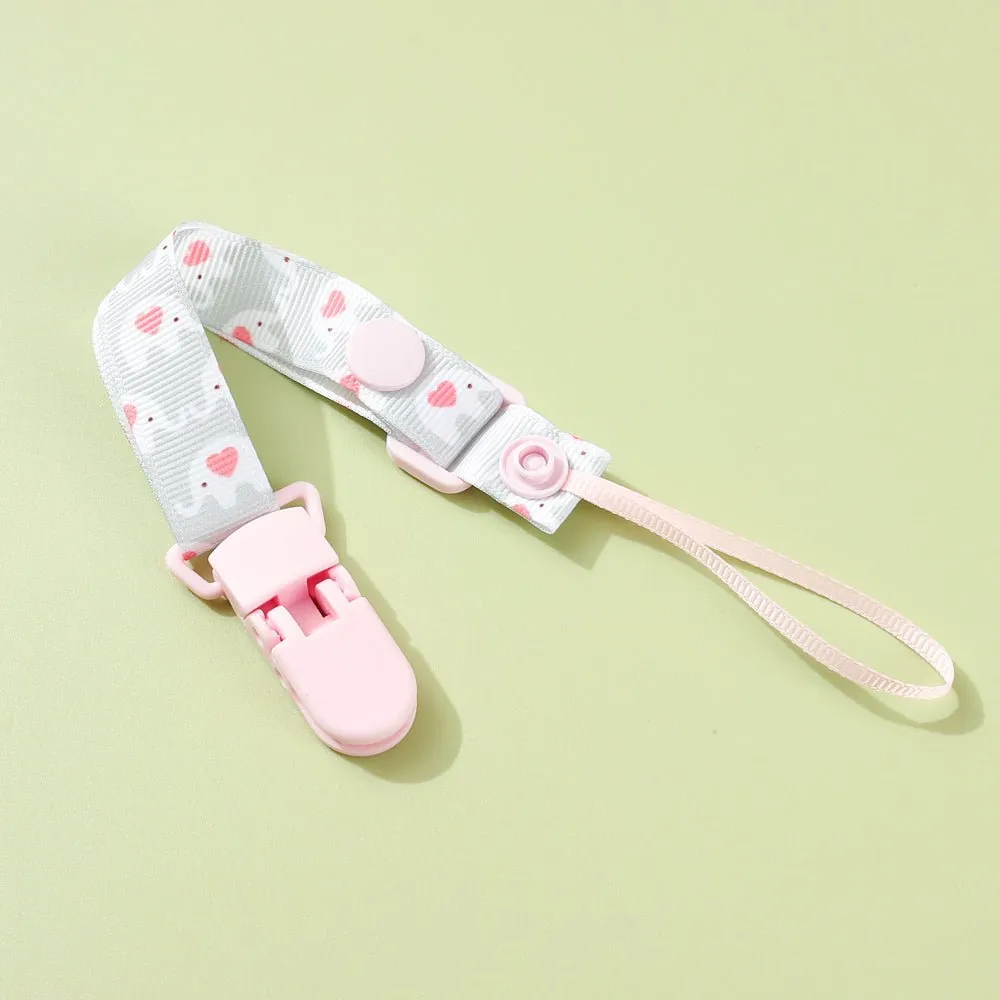 Adjustable Pacifier Clip with Braided Cord and Secure Clasp - Prevents Dropping