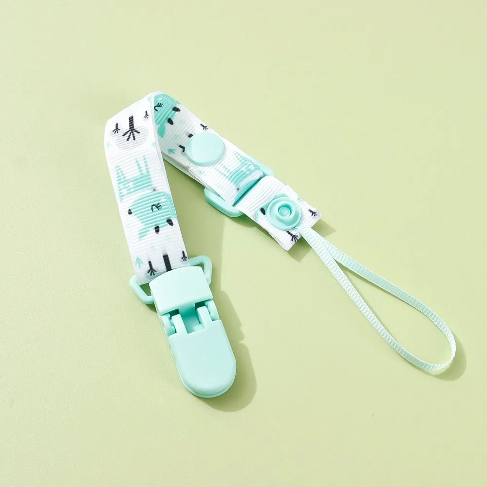 Adjustable Pacifier Clip with Braided Cord and Secure Clasp - Prevents Dropping