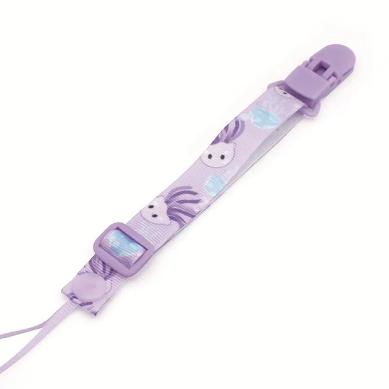Adjustable Pacifier Clip with Braided Cord and Secure Clasp - Prevents Dropping