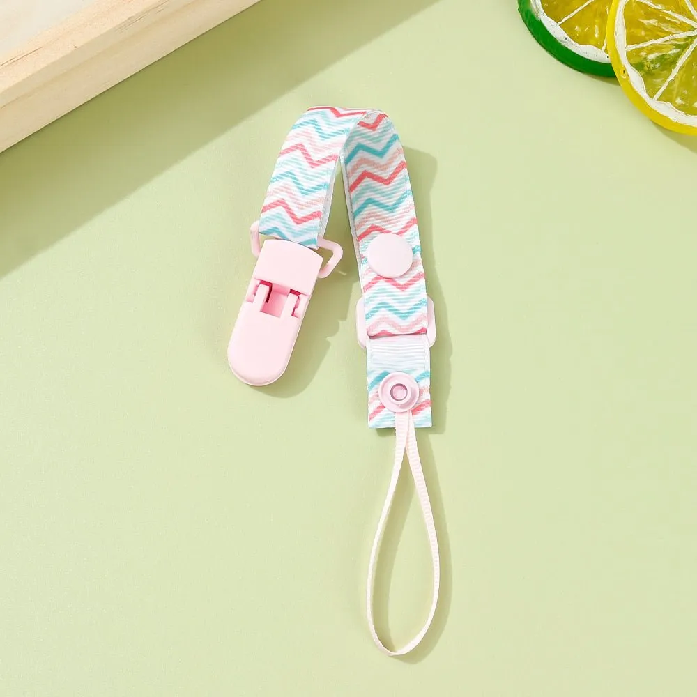 Adjustable Pacifier Clip with Braided Cord and Secure Clasp - Prevents Dropping