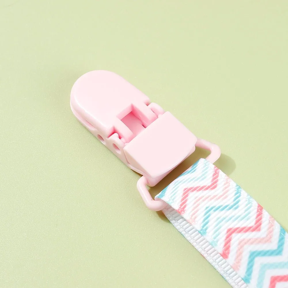 Adjustable Pacifier Clip with Braided Cord and Secure Clasp - Prevents Dropping