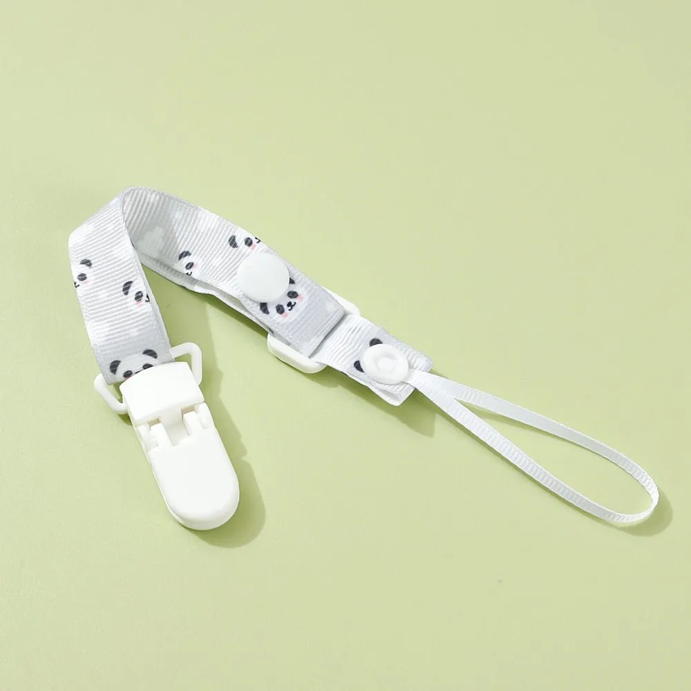 Adjustable Pacifier Clip with Braided Cord and Secure Clasp - Prevents Dropping