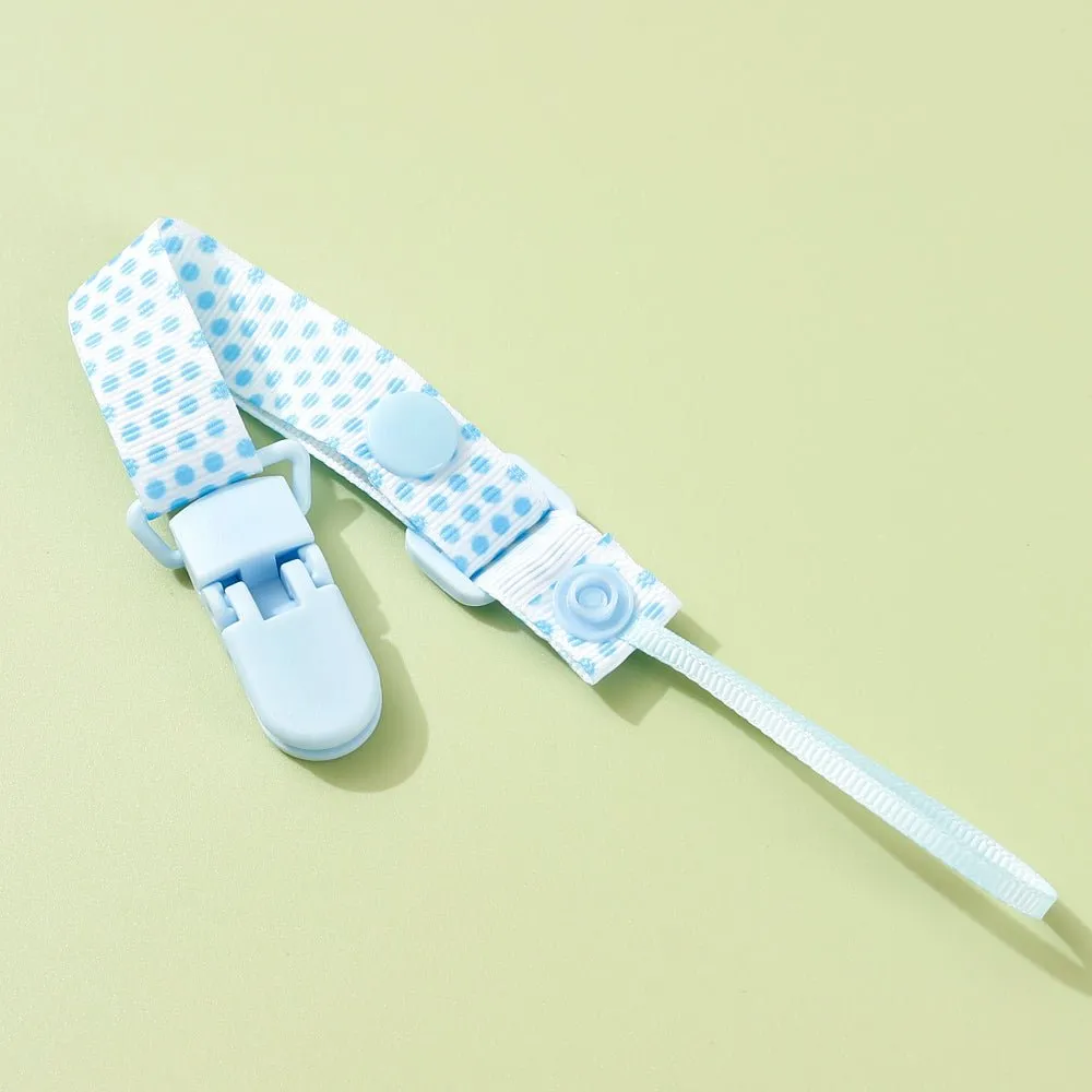 Adjustable Pacifier Clip with Braided Cord and Secure Clasp - Prevents Dropping