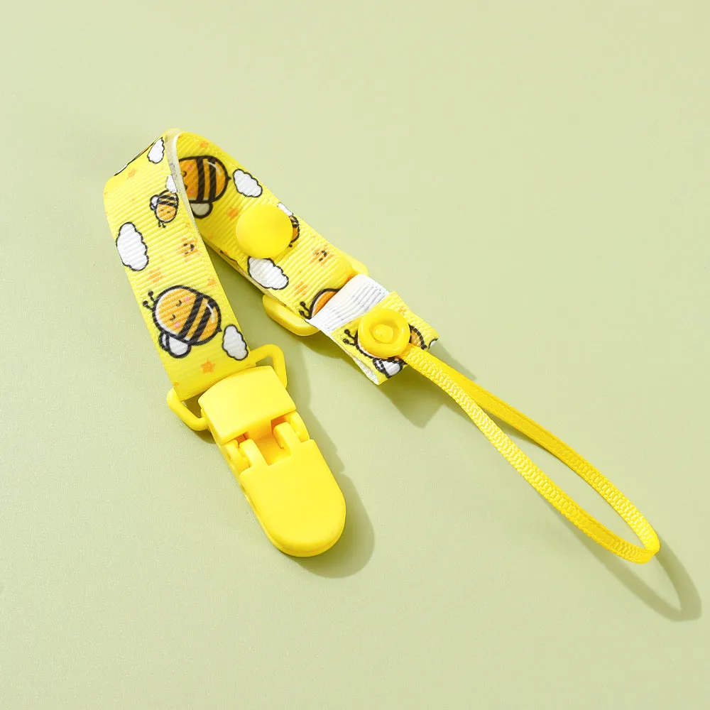 Adjustable Pacifier Clip with Braided Cord and Secure Clasp - Prevents Dropping
