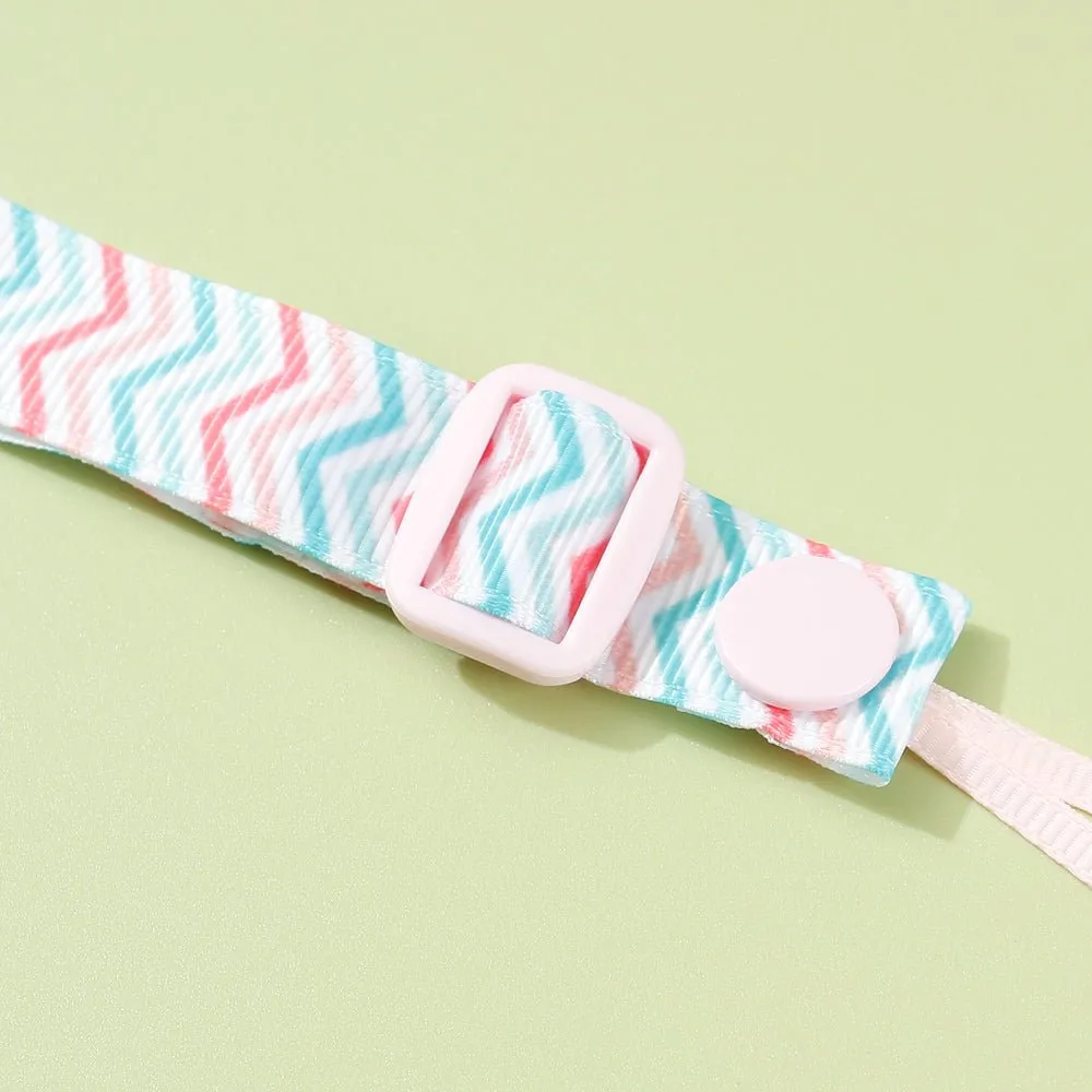 Adjustable Pacifier Clip with Braided Cord and Secure Clasp - Prevents Dropping
