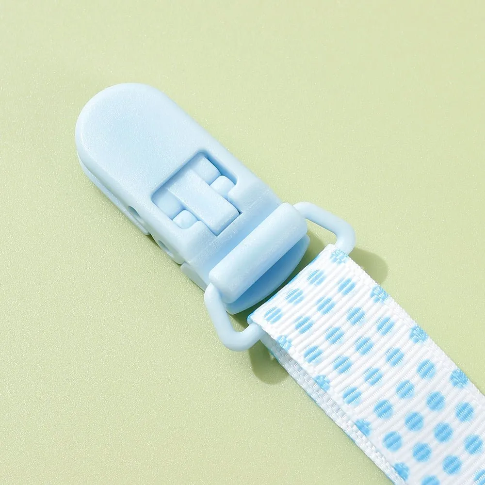 Adjustable Pacifier Clip with Braided Cord and Secure Clasp - Prevents Dropping