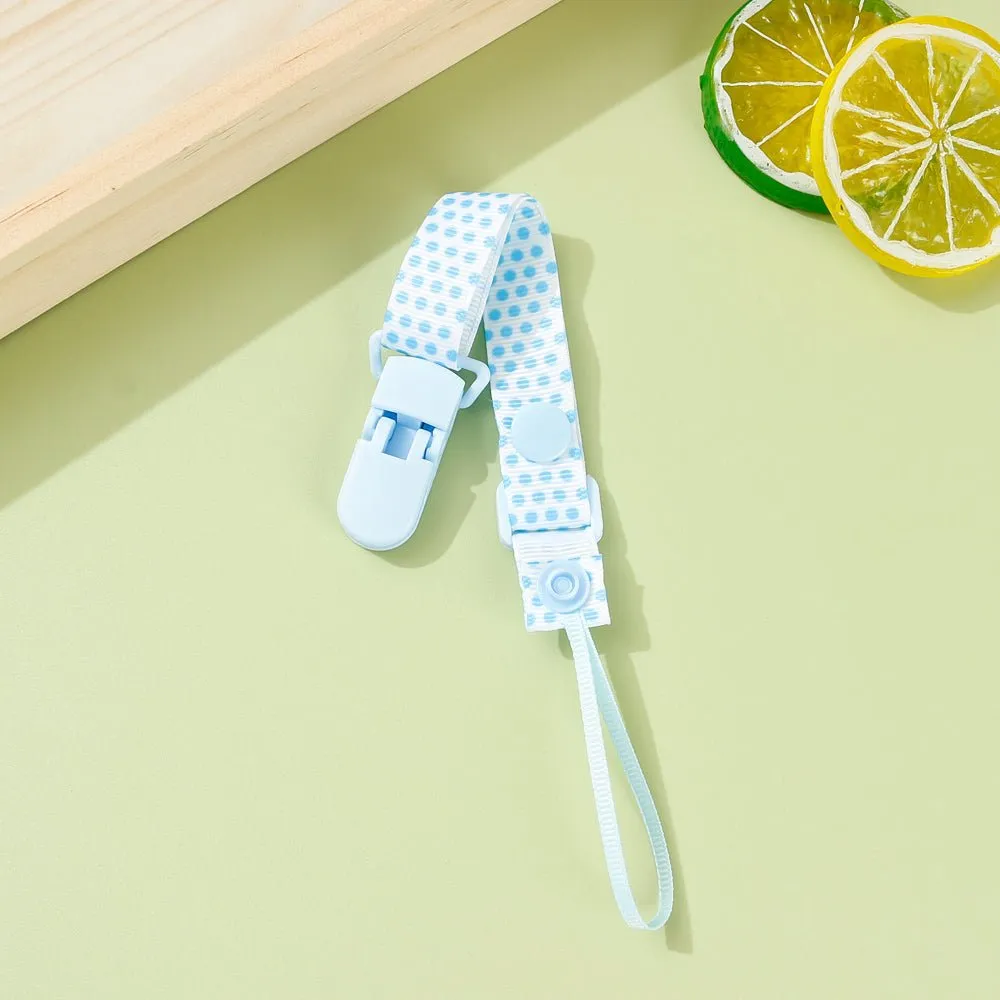 Adjustable Pacifier Clip with Braided Cord and Secure Clasp - Prevents Dropping