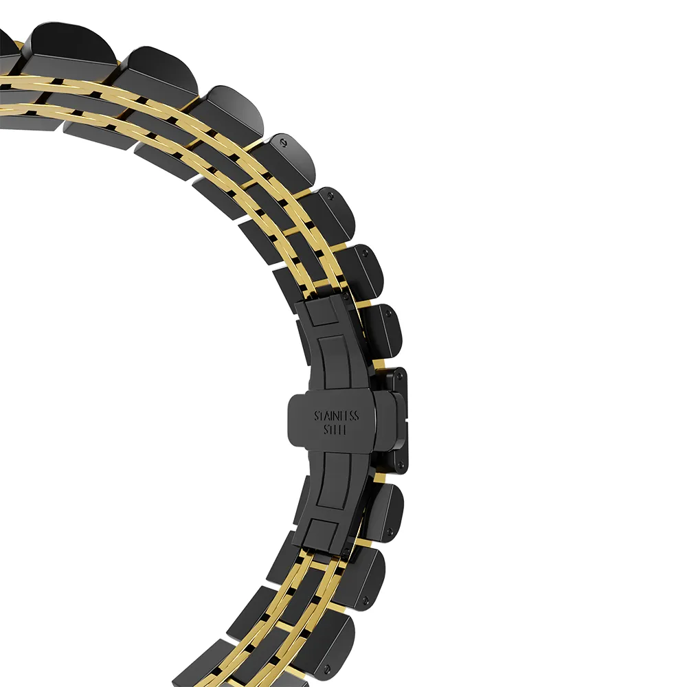Amazfit GTR 2 Steel Link Strap Duo (Black/Gold)