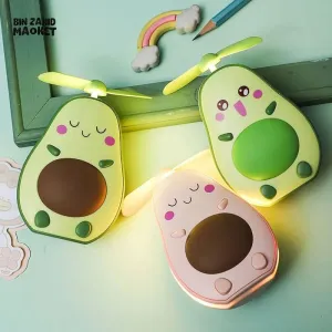 AVACADO SHAPE PORTABLE MINI FAN WITH MIRROR