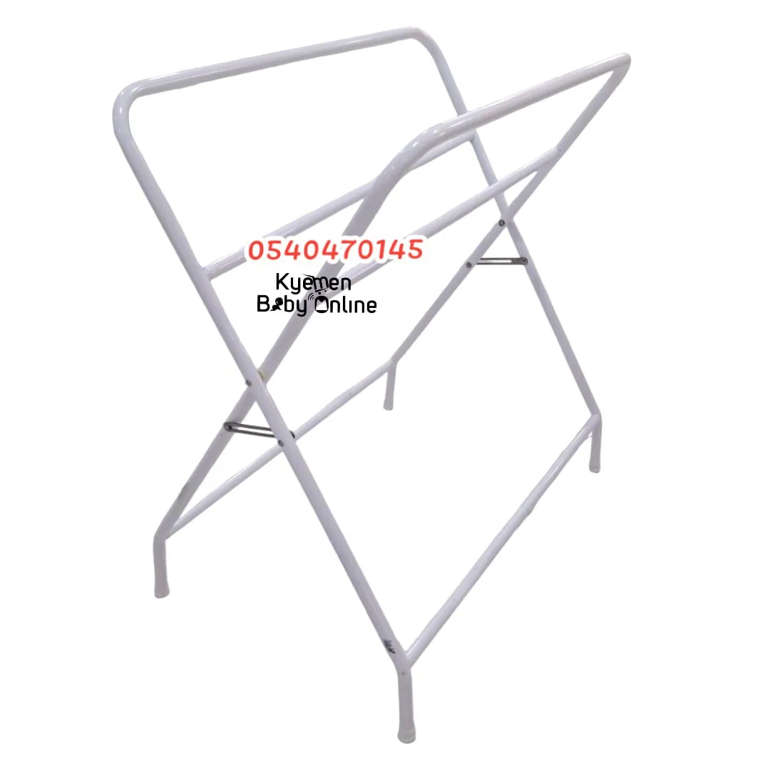 Baby Standing Bath Set With Metal Stand And Cushion Bather