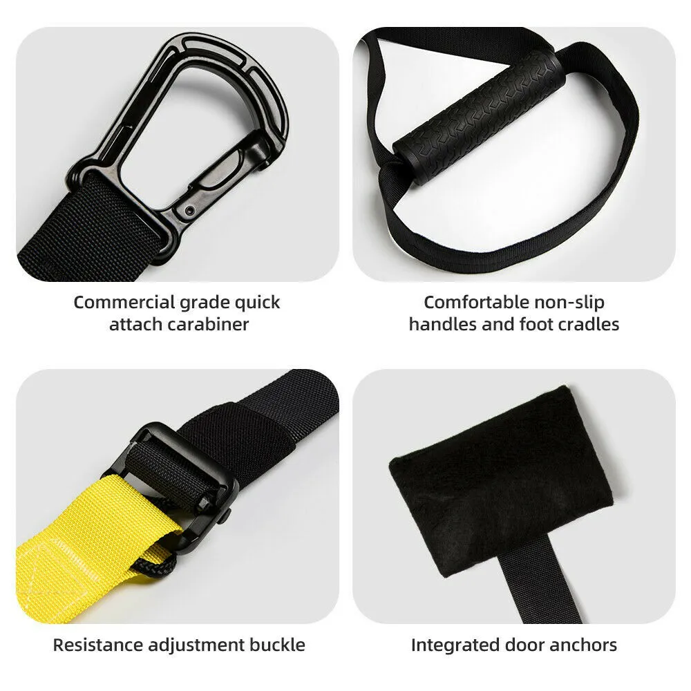 Bodyweight Resistance Straps Trainer Kit Home Suspension Training