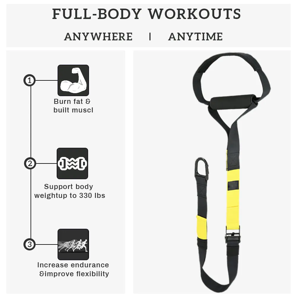 Bodyweight Resistance Straps Trainer Kit Home Suspension Training