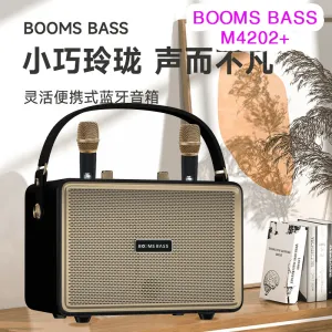 Booms Bass Stereo Outdoor Karaoke With 2 Microphones - M4202 