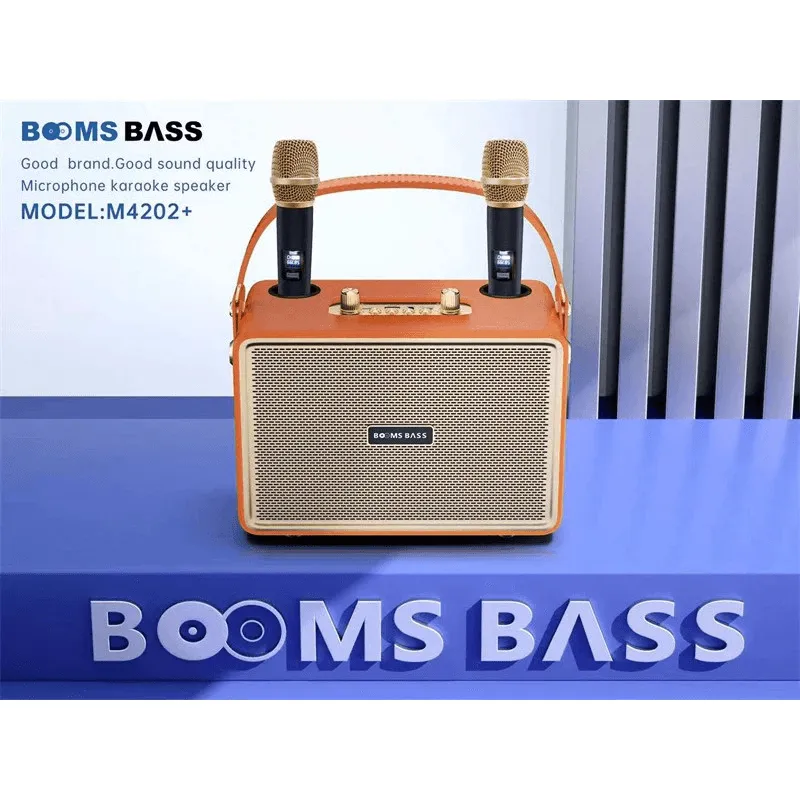 Booms Bass Stereo Outdoor Karaoke With 2 Microphones - M4202 