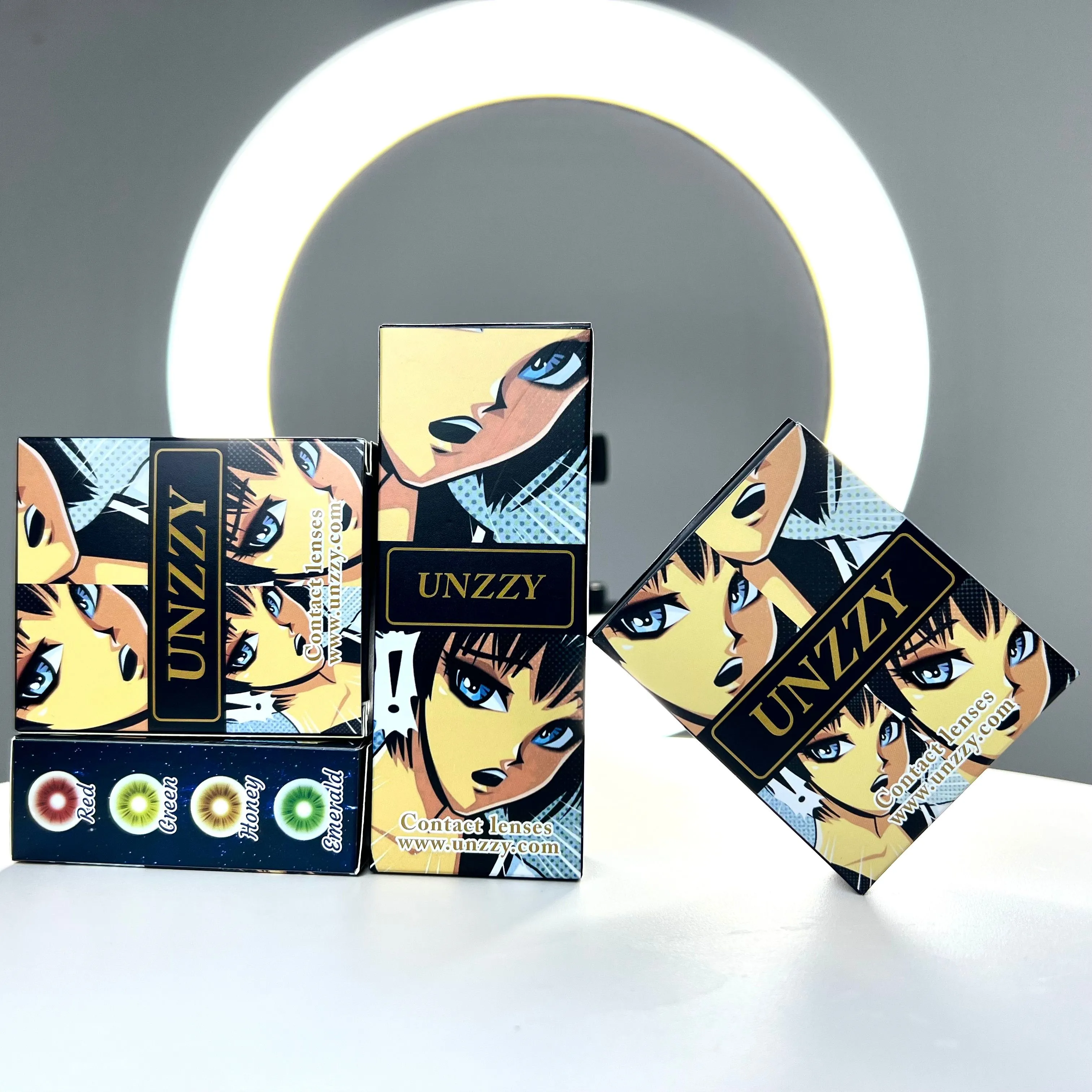 Brown contact lenses (two pieces) KF82779