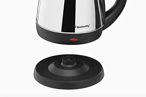Butterfly EKN 1.5-Litre Water Kettle (Silver with Black) & Smart 150-Watt Table Top Wet Grinder with Coconut Scrapper Attachment (White) Combo