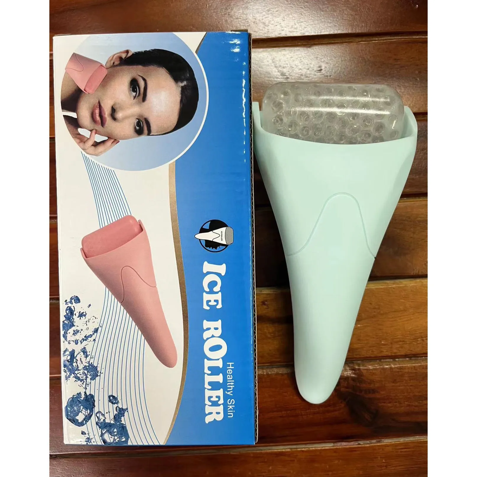Chill and Glow Facial Ice Roller Massage Device