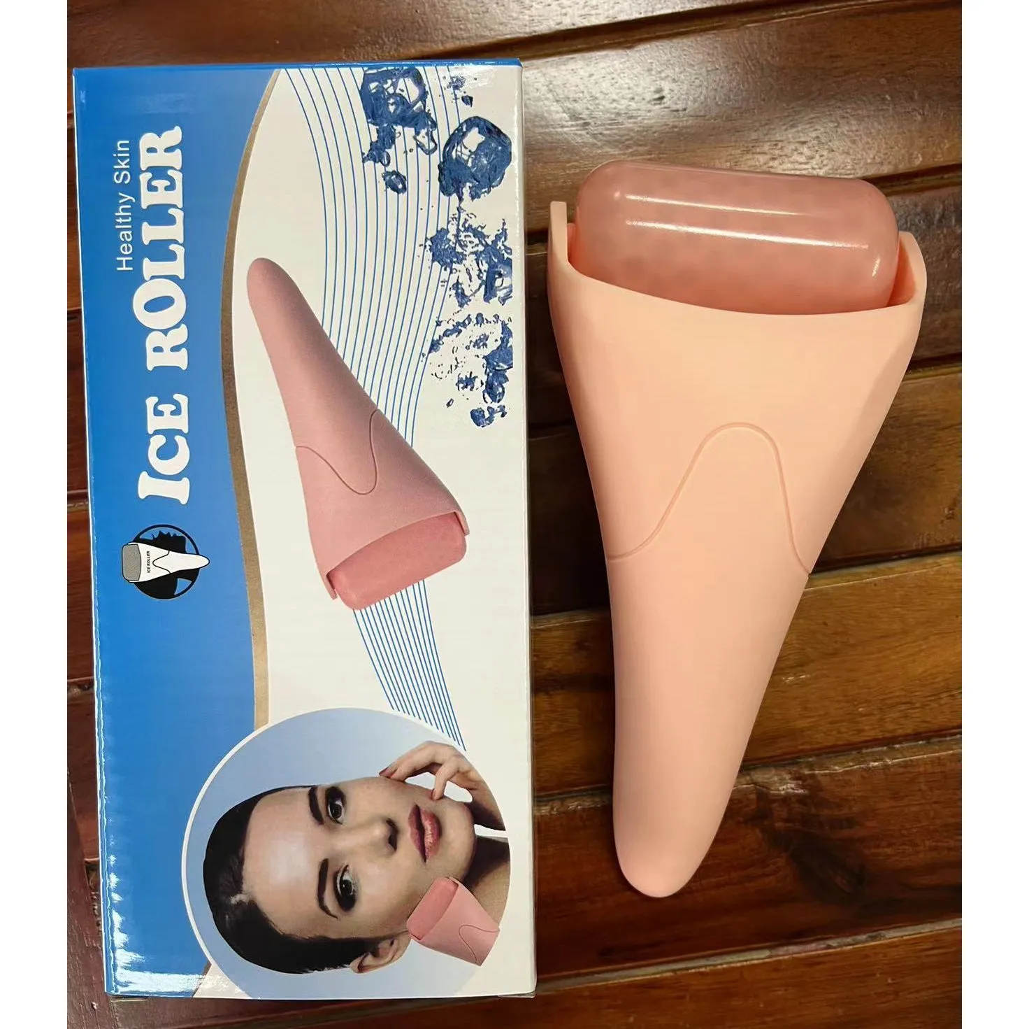 Chill and Glow Facial Ice Roller Massage Device