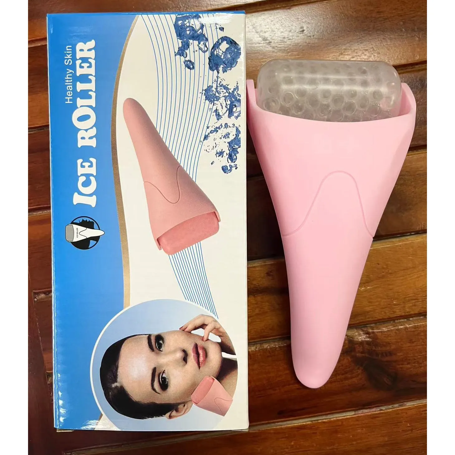 Chill and Glow Facial Ice Roller Massage Device