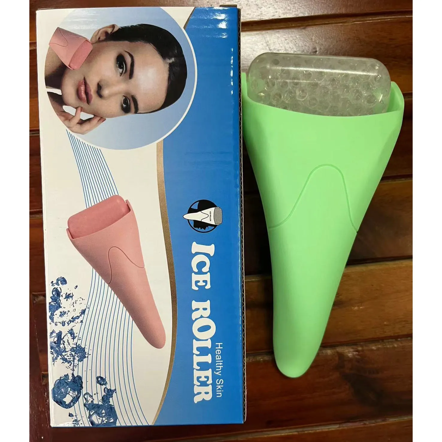 Chill and Glow Facial Ice Roller Massage Device