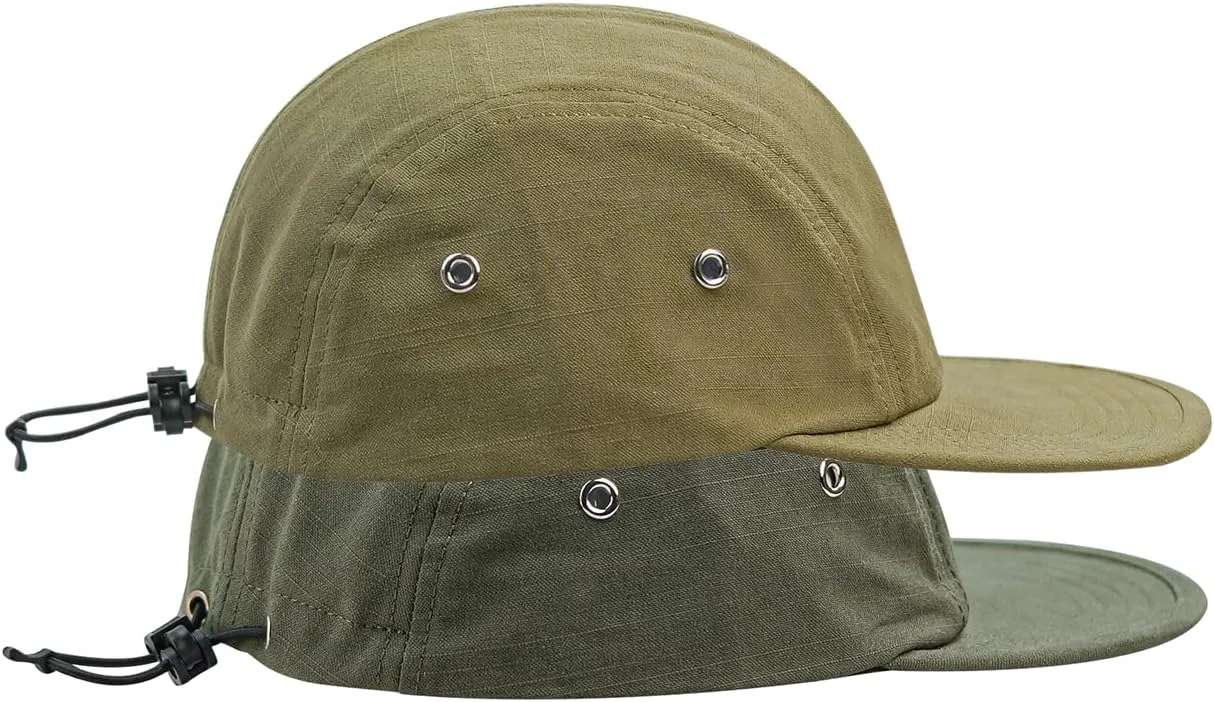Clakllie Stylish Flat Bill Cap Cotton Baseball Hat Anti Sweat Sunscreen Trucker Cap Dad Hat Urban Street Camper Cap Snapback