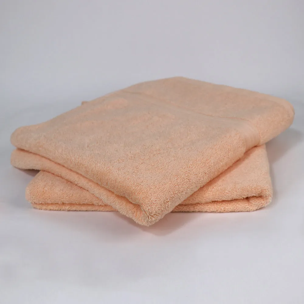 Cotton Home Bath Towel 2-piece Set Peach