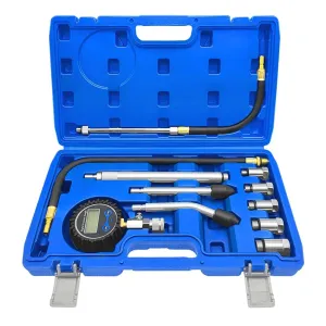 Cylinder Compression Tester 11pcs Engine Cylinder Pressure Detection Tester Cylinder Compression Tester Aluminum Alloy ABS