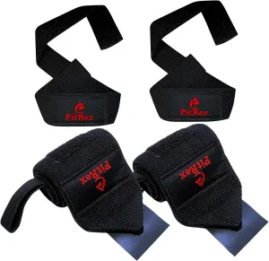 Doctor-Developed Gym Wrist Wraps/Lifting Wrist Straps for Weightlifting, Heavy Duty Gym Straps with Thumb Loops, Wrist Wraps for Working Out Wrist Wraps and Lifting Straps Unbeatable Pack