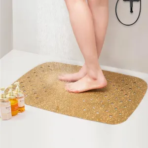 ECOAKLY: Bathtub Mat with Drain Holes - Cork, Non Slip