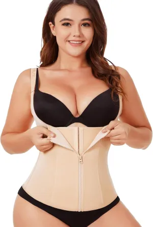 Eleady Women's Underbust Corset Waist Trainer Cincher Steel Boned Body Shaper Vest with Adjustable Straps