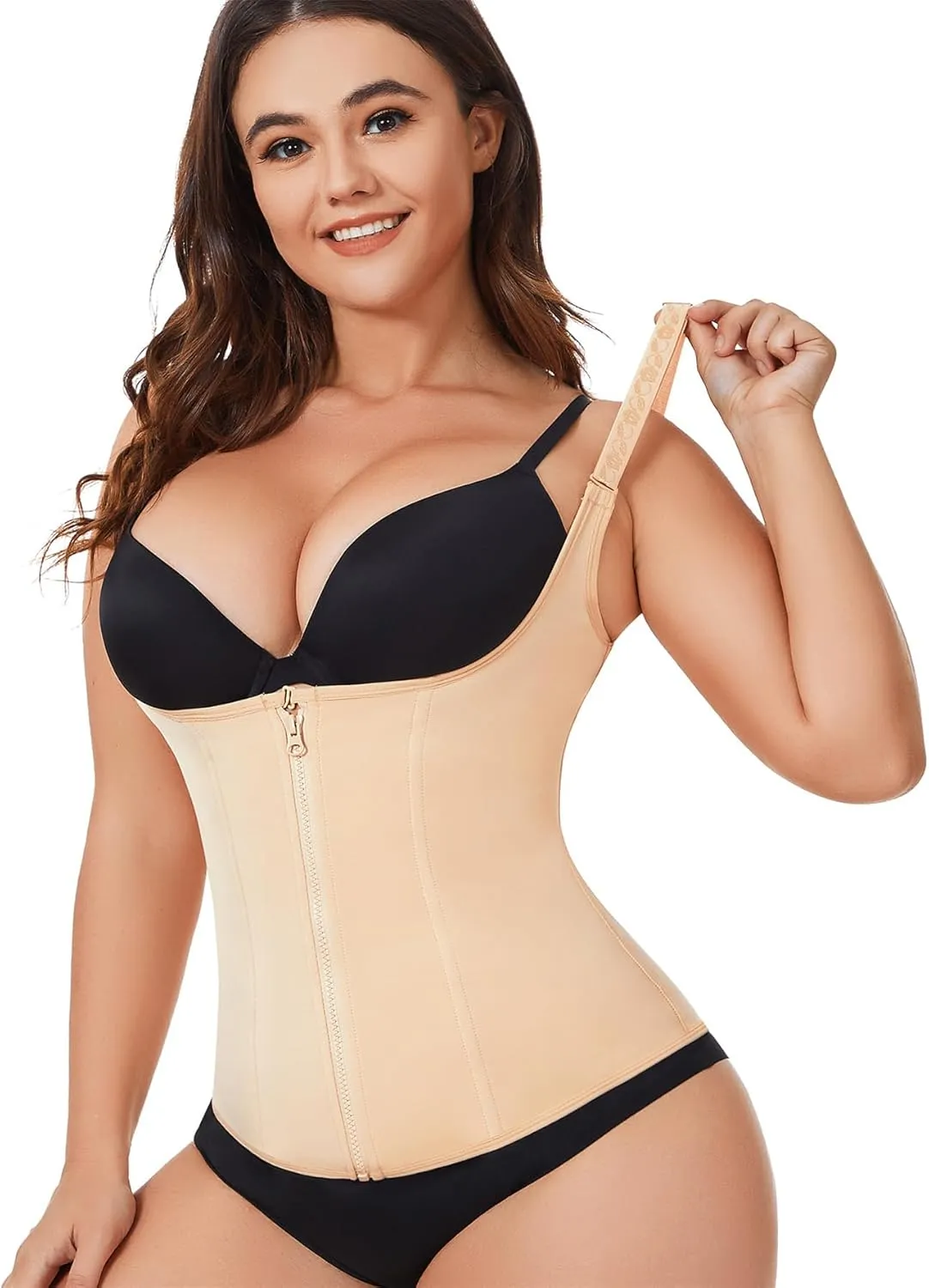 Eleady Women's Underbust Corset Waist Trainer Cincher Steel Boned Body Shaper Vest with Adjustable Straps