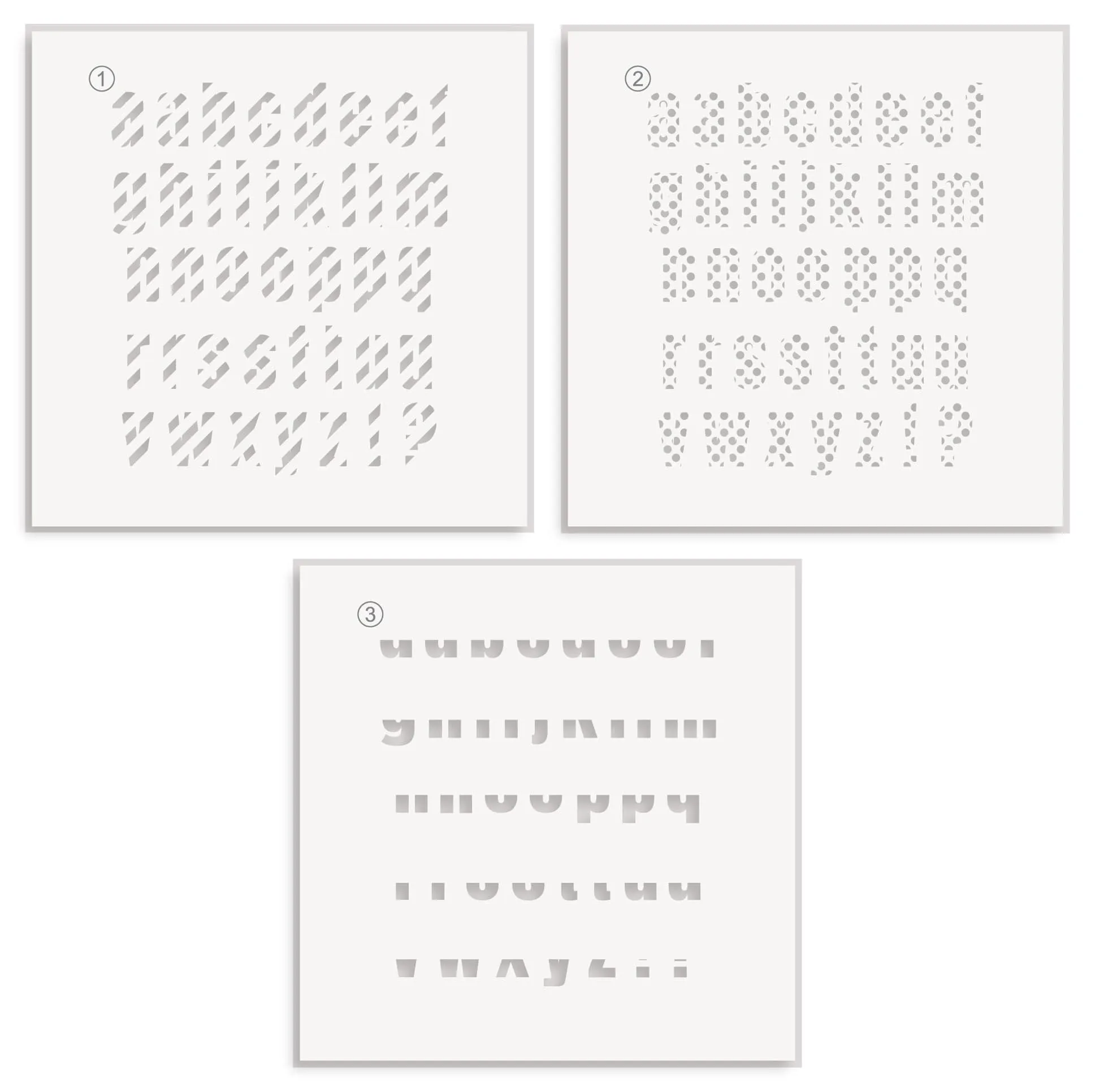 Essential Alpha Simple Coloring Stencil Set (3 in 1)