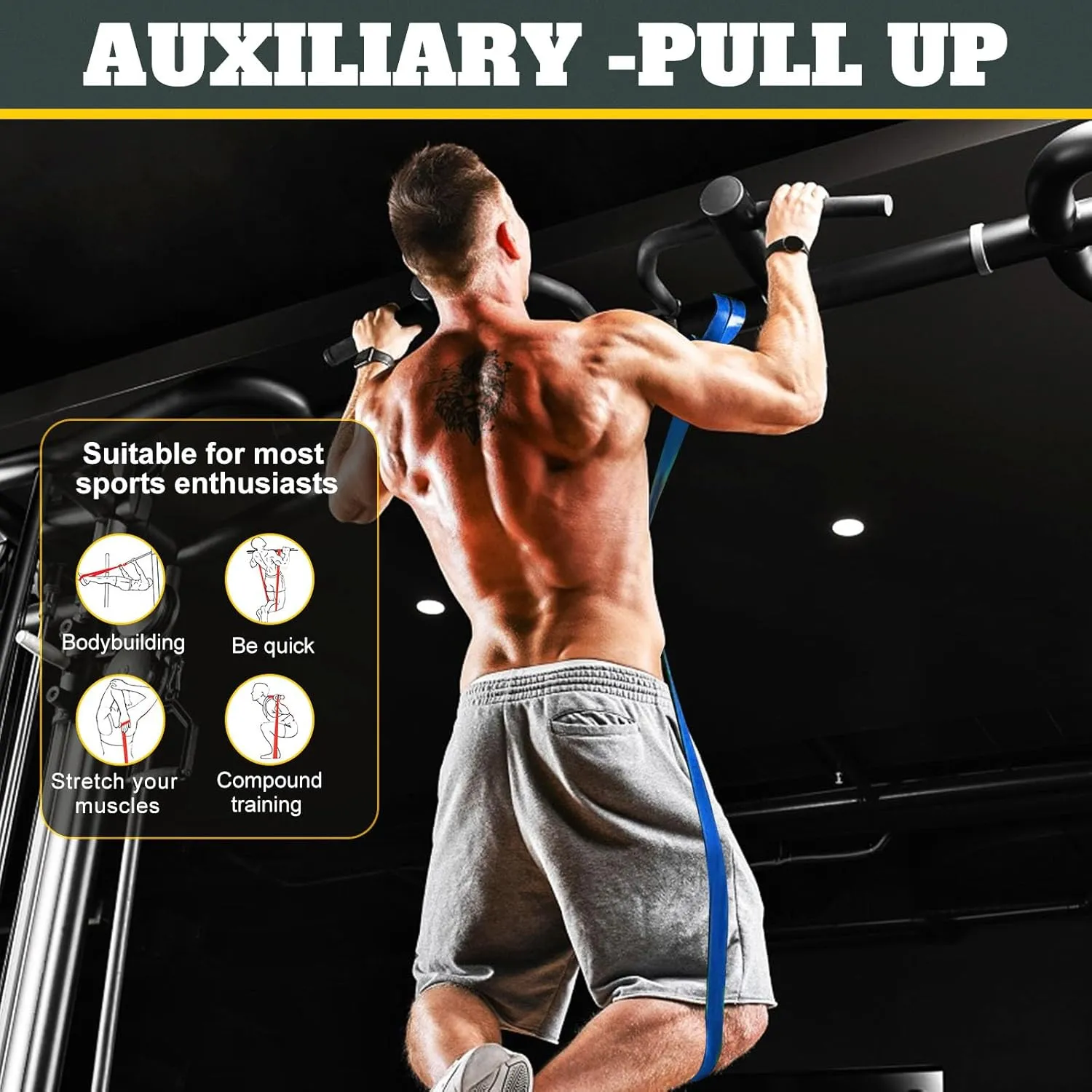 Exercise Bands Resistance Bands for Working Out,Pull Up Bands Set,at Home Workout Equipment,Workout Bands for Men and Women,Stretch Bands for Exercise