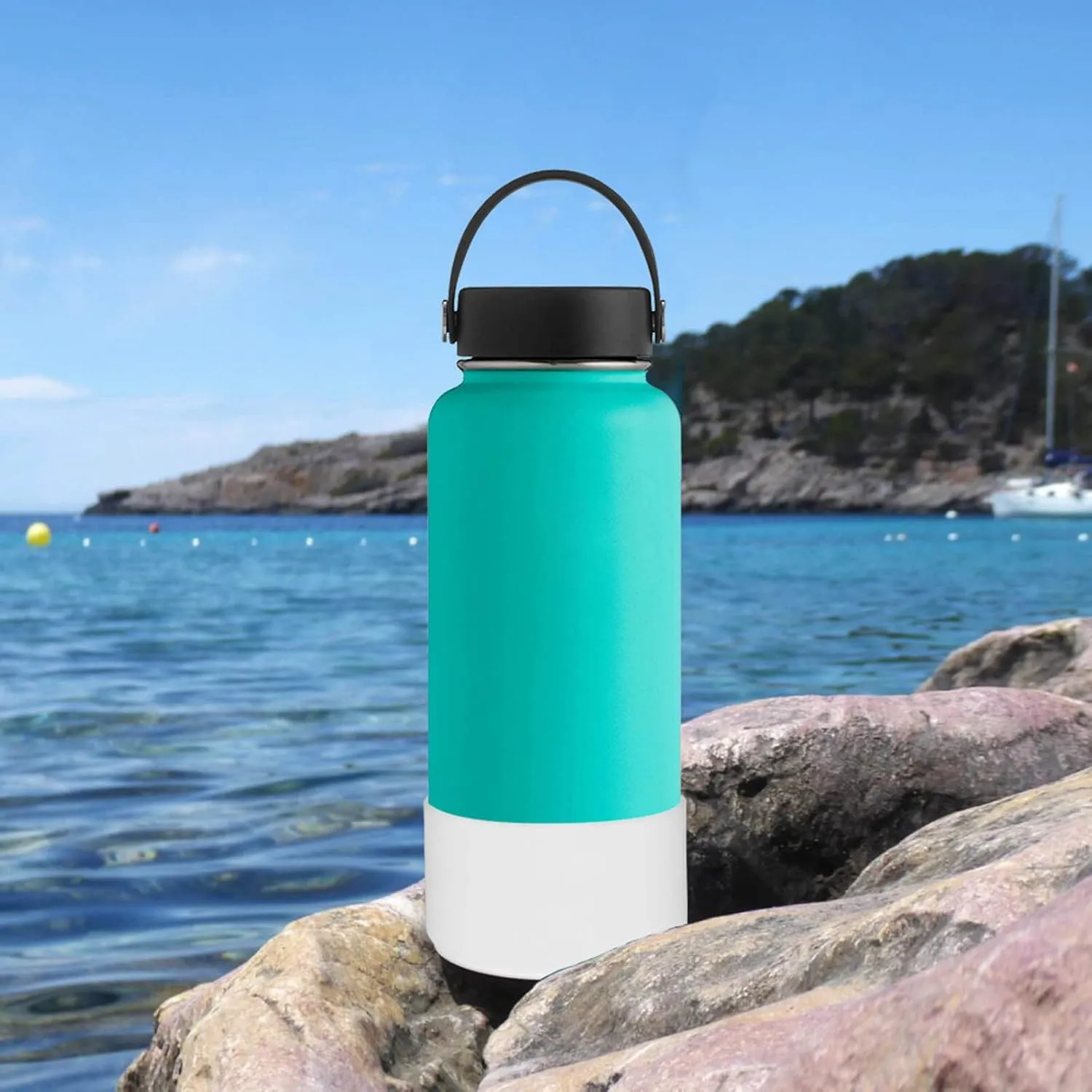 Flaskars Protective Silicone Boot for 12oz - 40 oz Hydroflask Water Bottles Anti-Slip Bottom Stanley Sleeve Cover Bumper