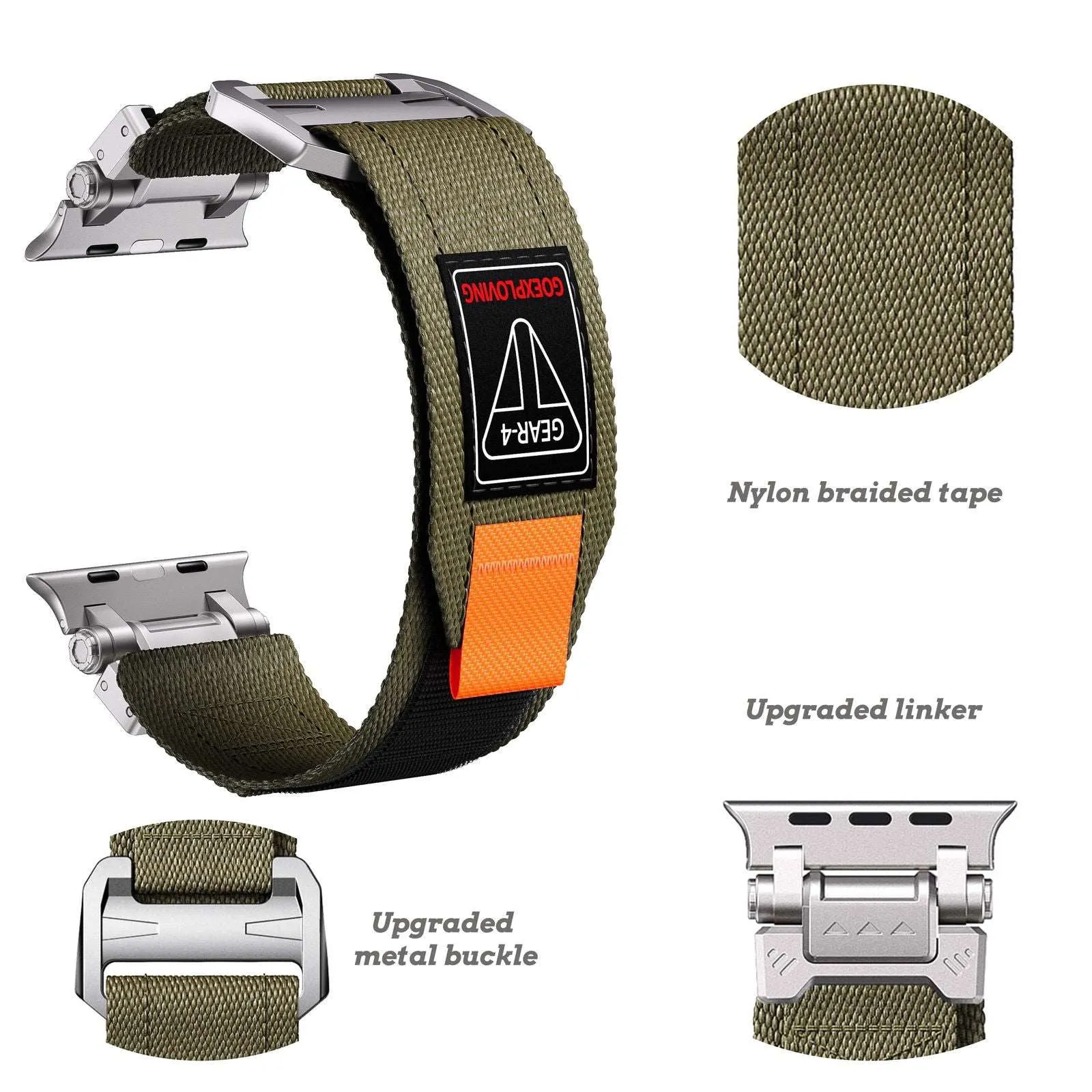 Gear-4 Woven Nylon Strap Apple Watch Ultra Band 42-49mm