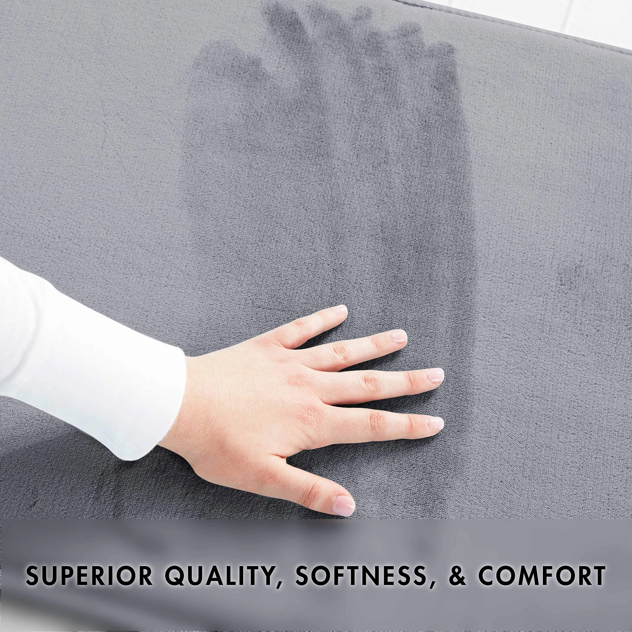 Genteele Memory Foam Bath Mat Waterproof Bathroom Rug