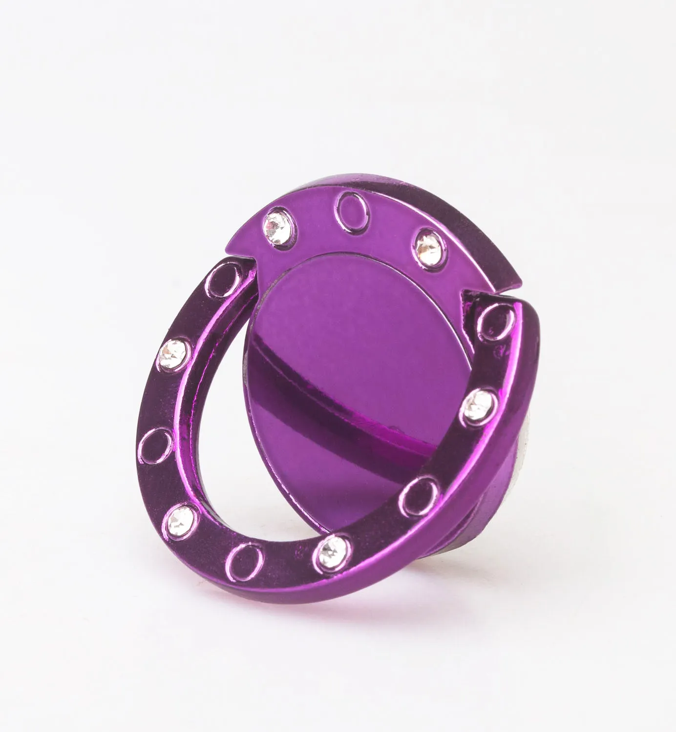 Glitter Cute Bling Diamond 360° Rotation Finger Ring Grip Stand for cell phone - Purple