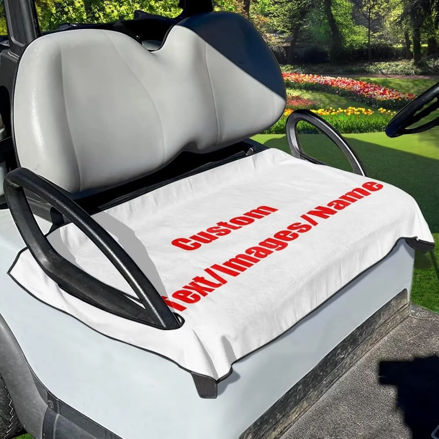 Golf Cart Seat Cover Towel Seat Covers for Golf,Universal Fit Golf Front Seat Kit, More 2-Seat Golf Carts, Machine Washable