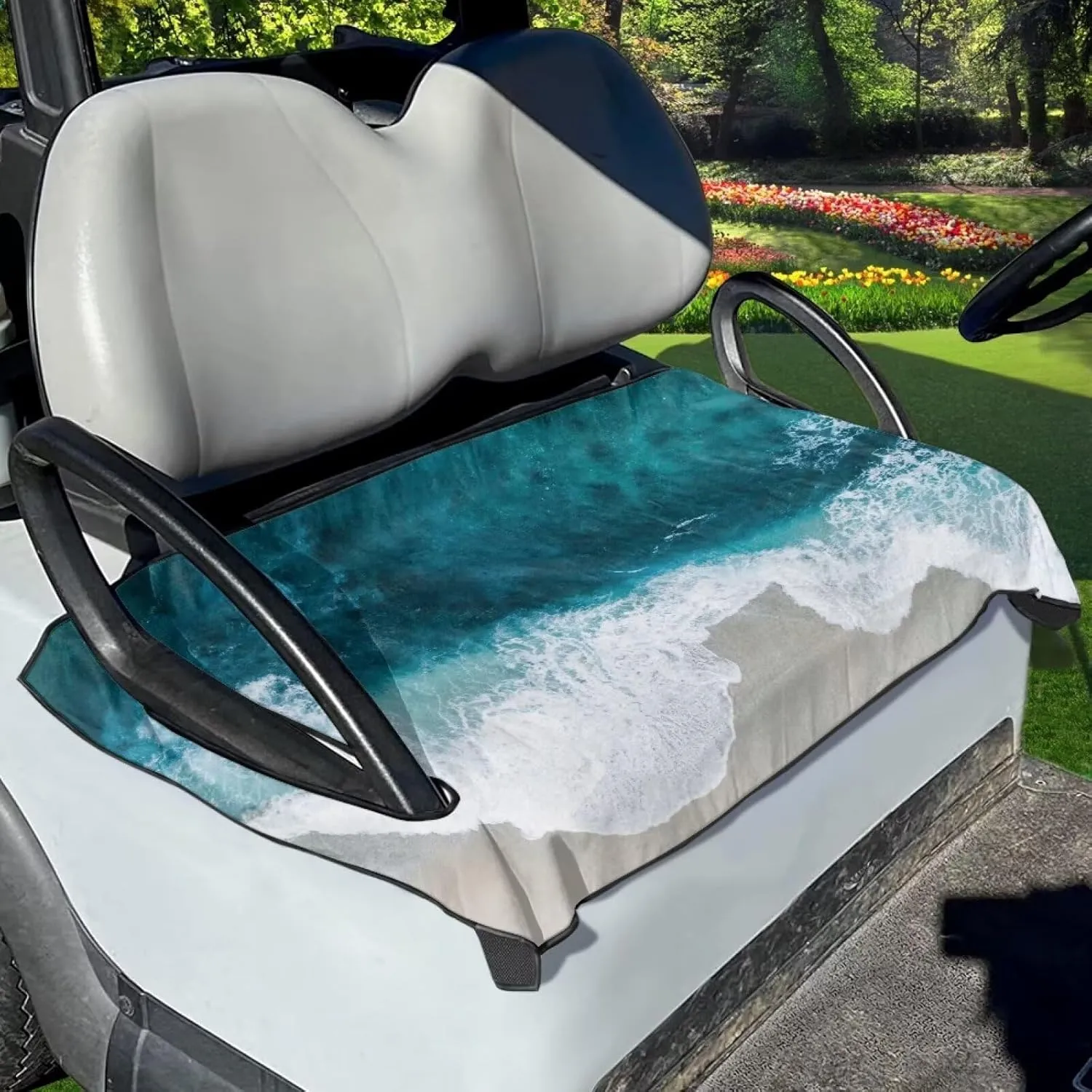 Golf Cart Seat Cover Towel Seat Covers for Golf,Universal Fit Golf Front Seat Kit, More 2-Seat Golf Carts, Machine Washable