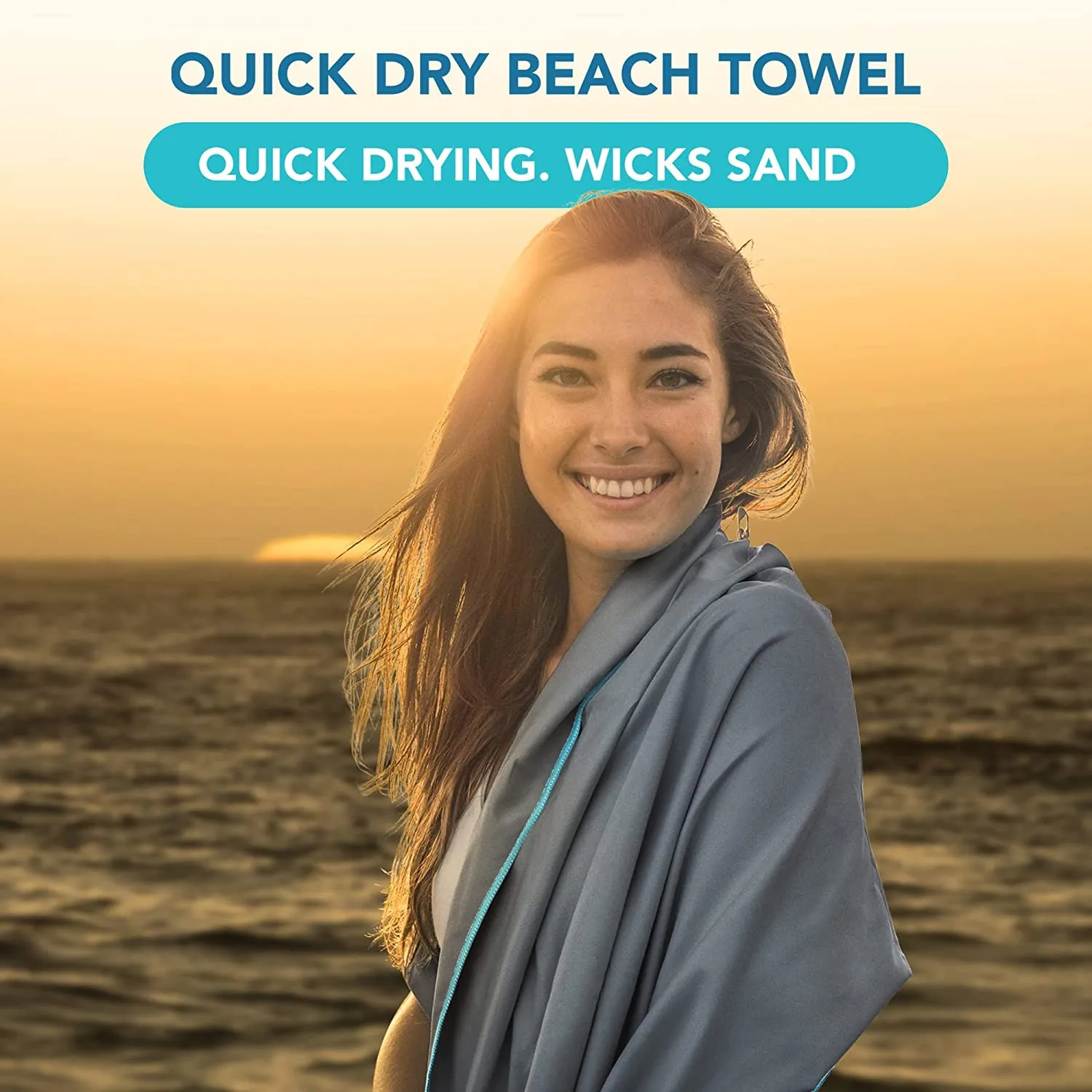 Gray/Blue Towel